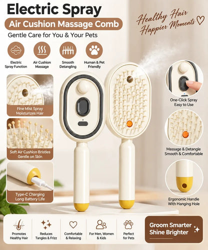 Electric Spray Air Cushion Massage Comb